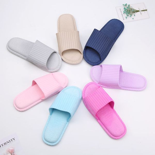 

soft home slippers couple summer indoor skid proof bathroom slippers sandals l y6y00125, Black