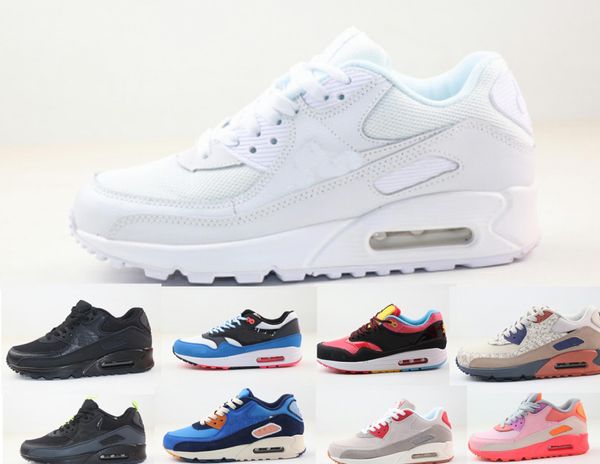 

classic 90 betrue men style black red colorful white trainer air cushion surface breathable sneakers 40-46