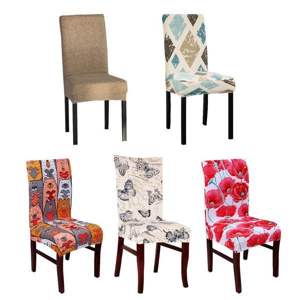 

спандекс эластичный бабочка печать председатель протектор чехол кухни стул обложка съемный пылезащитный чехол декоративные сиденья