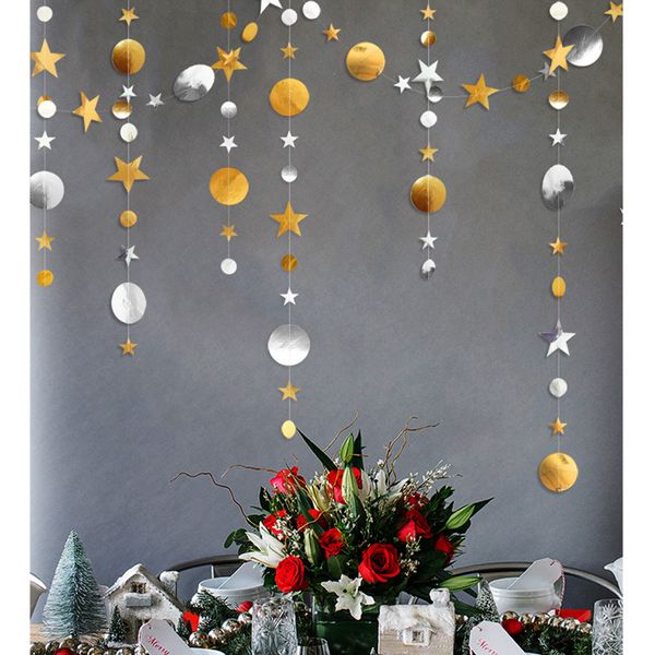 

4m circle star shape garland party decor for showcase classroom wedding