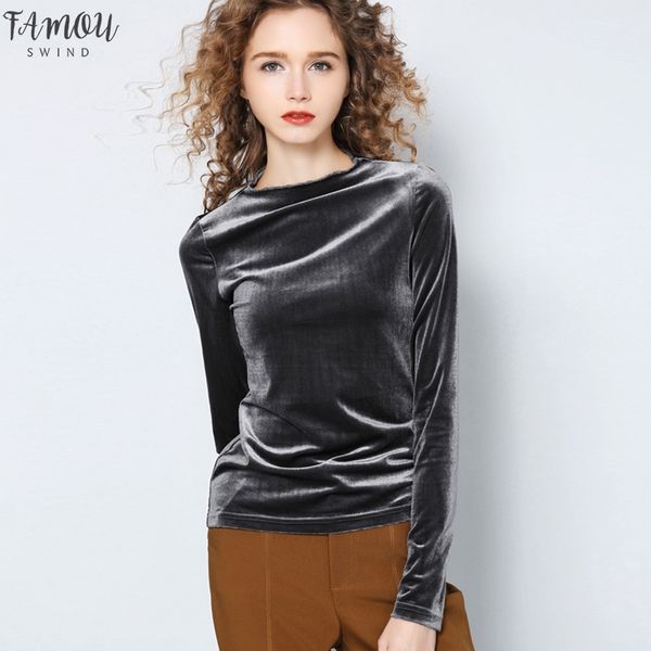 

vintage velour half turtleneck blouse women 2020 korean scoop neck office lady streetwear long sleeve blouses haut femme shirt women, White