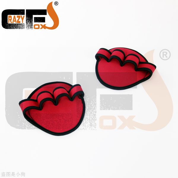 

comfort wod grip / pull up glove / barbell grip crossfit palm protector gym /hand guard/dead lifts /toes-to-bar, Black;red