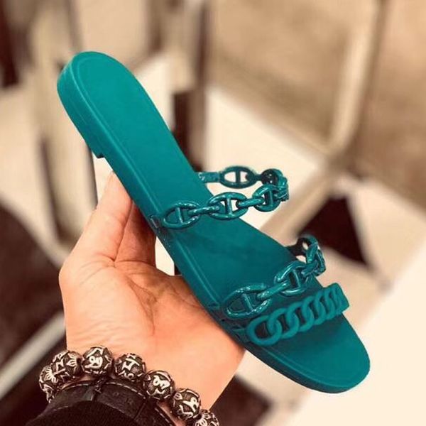 

girl designer shoes slide summer fashion wide flat slippery sandals slipper flip flop women sandals, Black