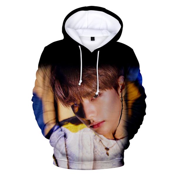 

aikooki new arrival stray kids yellow wood 3d hoodies men/women fashion casual hip hop hoodie print stray kids mens sweatshirts, Black