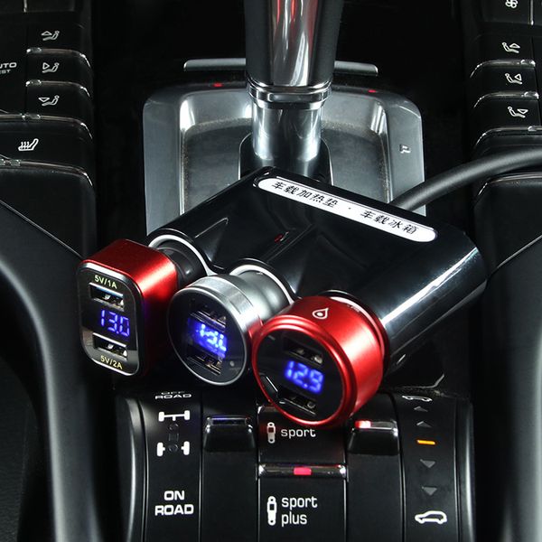 

truck cigarette lighter triple car mounted cigarette lighter socket 160 w high-power heating pad socket a6