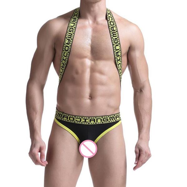 

men bodysuits undershirts one piece transparent jumpsuits teddies shapers guy men underwear leotard halter nightwear, Black;brown