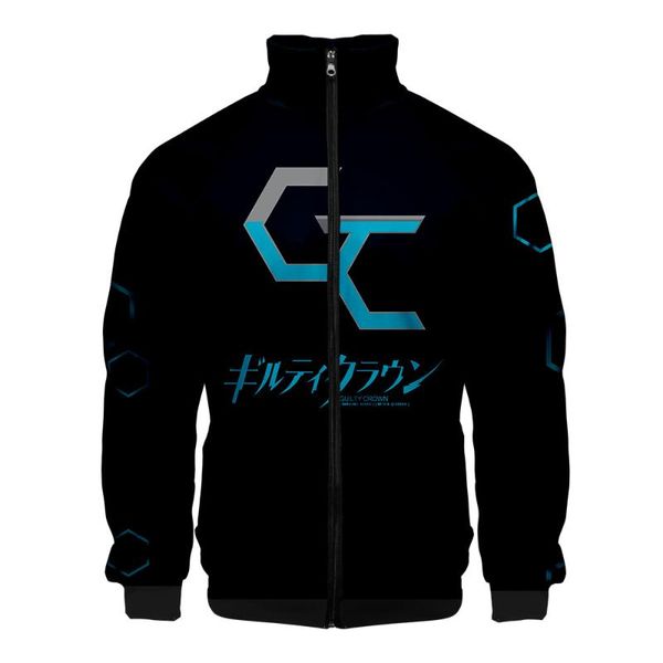 

guilty crown 3d стенд воротник молния куртка женщины / мужчины с длинным рукавом куртки harajuku 2020 новое поступление модная уличная одежд, Black;brown