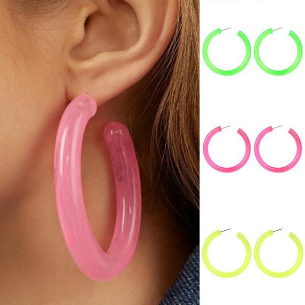 

popular earrings trendy personality fluorescent earrings, Golden;silver