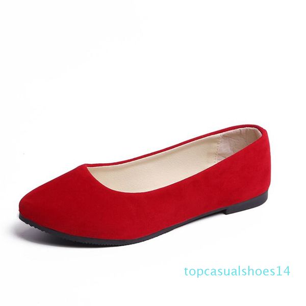 

plus size 35-43 women flats slip on flat shoes candy color woman loafers faux suede boat shoes ladies ballet flats zapatos mujer t14, Black