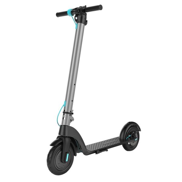 

hx x7 electric foldable scooter 350w motor lcd display 3 speed modes max 25km/h ip54 waterproof - gray blue