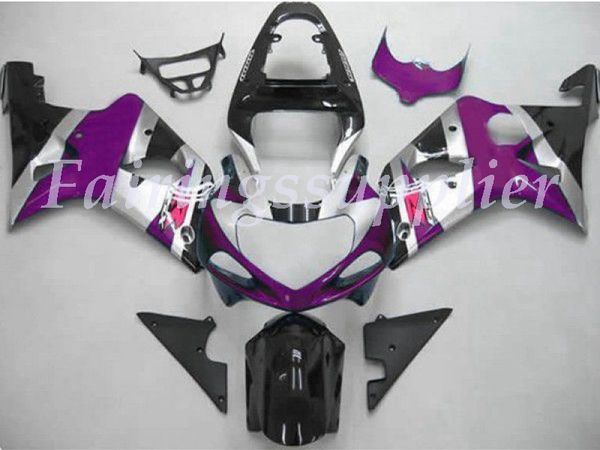 

новый (литье под давлением) abs обтекатель комплекты подходят для (suzuki gsxr 1000) 2000 2001 2002 r1000 обтекатели набор фиолетовый