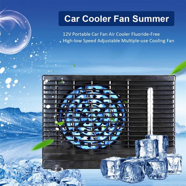 

12v portable car fan air cooler fluoride-high-low speed adjustable multiple-use cooling fan