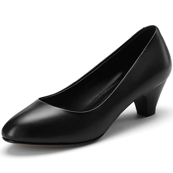 

2020 genuine cow leather pumps shoes woman pointed toe high heels shoes basic pumps stiletto women heels bridal e0017, Black