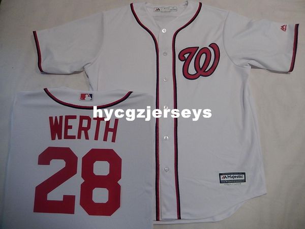 

дешевые бейсбол wn #28 джейсон верт сшитые прохладный базовый джерси белый новый мужской сшитые трикотажные изделия большой и высокий размер, Black;blue