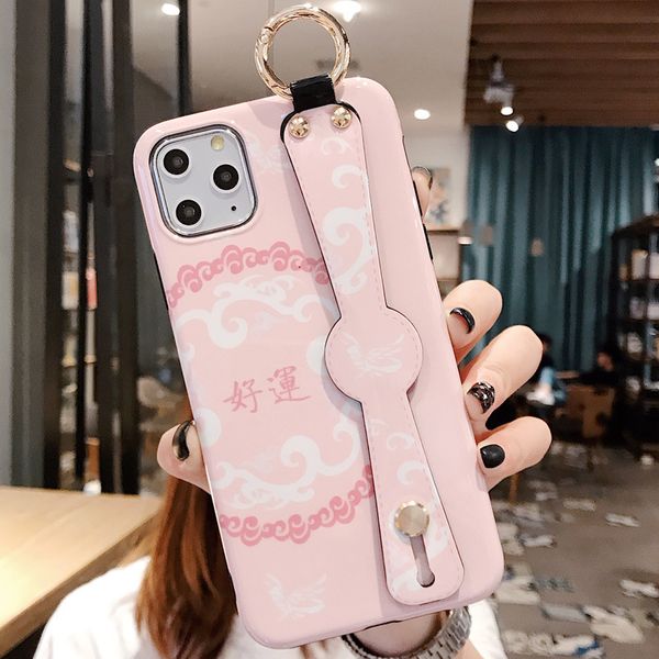 

1шт wristband случай телефона пар мягкий чехол для iphone 6s 7 8 xr xs 11 pro max plus небьющейся защитной крышки бесплатной доставки
