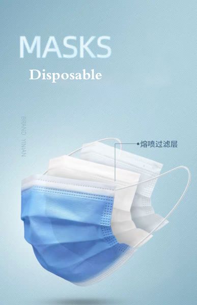 

disposable 3 layers non-woven face mask anti dust mouth nose cover respirators 3-ply anti-saliva particulate respirator masks