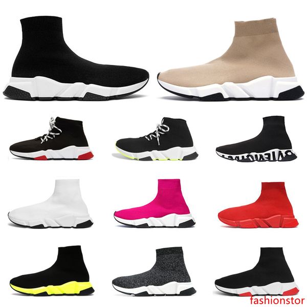 

sock designer shoes men women luxury fashion sneakers triple black white beige graffiti speed trainer vintage mens trainer casual sport shoe