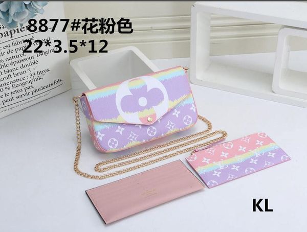 

новая цепная сумка женская мода из трех частей изысканный дикий элегантный цвет дамы новая сумка сумка-мессенджер рюкзак сумка на плечо