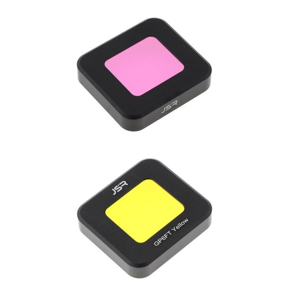 

2 pieces camera lens filter kit (yellow+purple), pure color underwater pgraphy lens filters for gopro hero 5/6/7