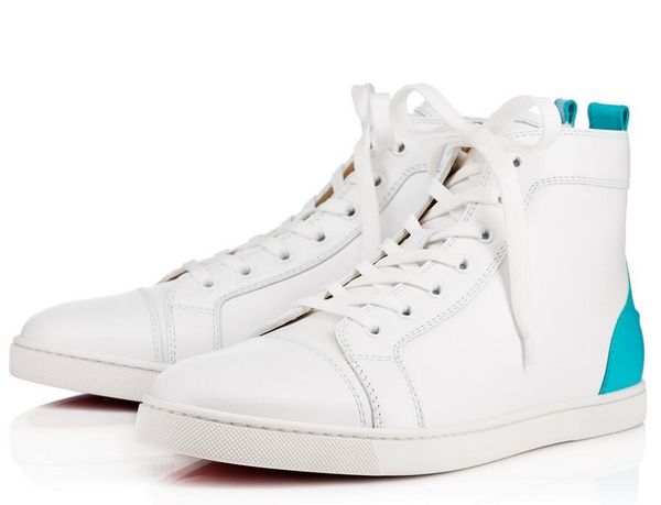 

luxury sneakers leather leisure flats high sneaker shoes women,men red bottom shoes casual walking leisure trainer footwear,eu:35-46, Black