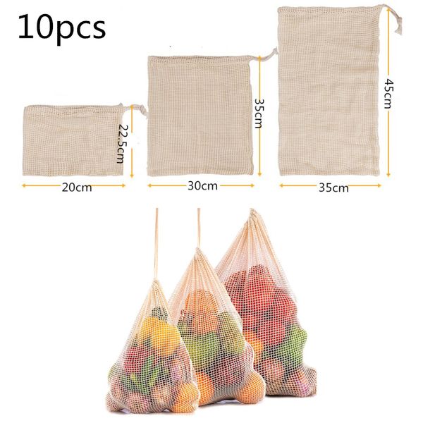 

cotton vegetable bags textile friendly eco fruit bag zero waste reusable produce bags organic/ natural cotton mesh bag shopping
