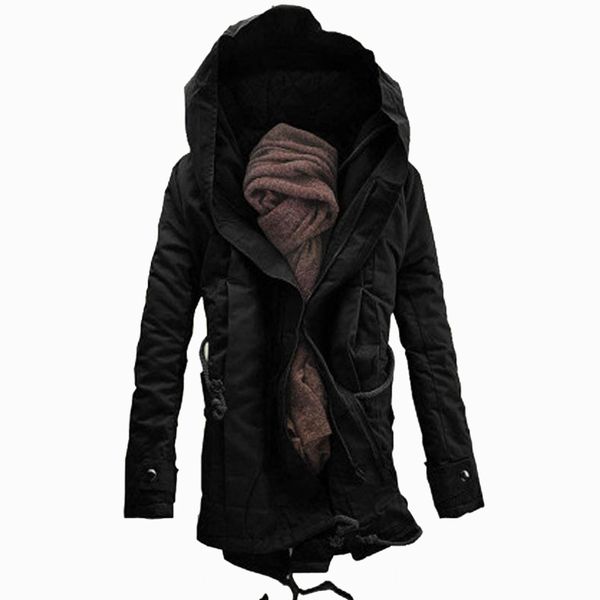 

new men padded parka cotton coat winter hooded jacket mens fashion large size coat thick warm parkas black army green 6xl