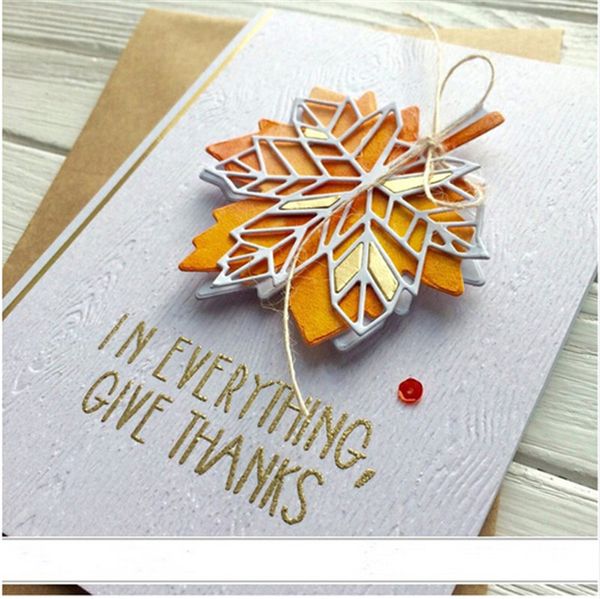 

Home Gift Decore Maple Leaf Cover Panel Metal Die Cuts Metal Cutting Dies For DIY Scrapbooking Photo Album Embossing Cards Craft