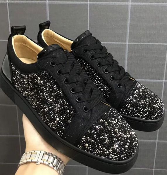 

genuine designer bottoms red 35-47 lovers shoes studded womens c5389 luxurys mens shoes spikes flats 2020 leather sneakers size party s gdtk, Brown;gray