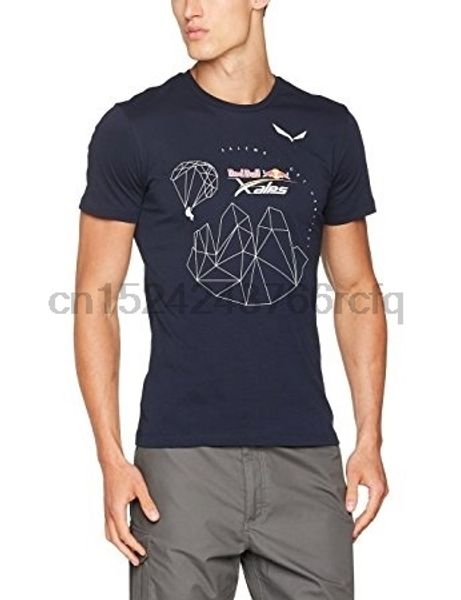 

new fashion casual men t shirts salewa logo printed graphic short sleeve cotton navy, White;black