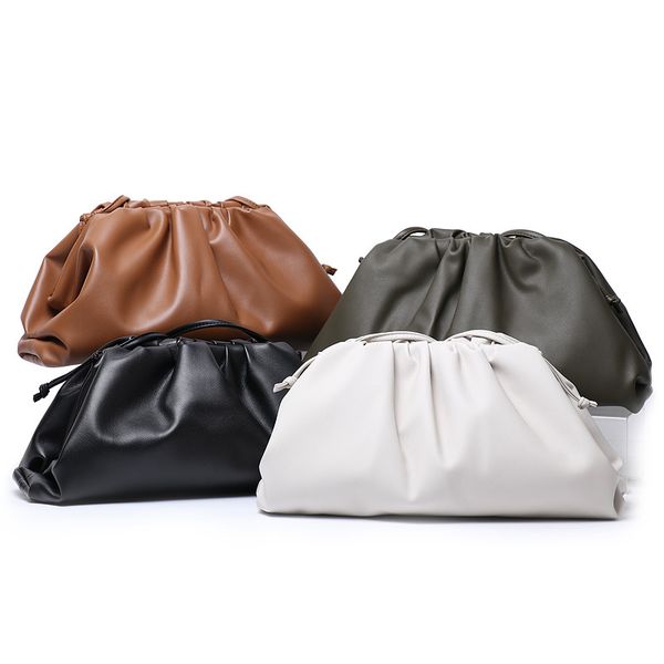 

soft cow leather women hobo handbag fashion hand purse clutch bag elegant dumpling shoulder bag