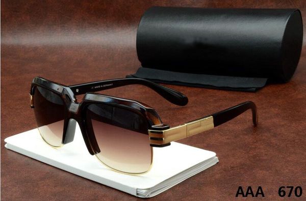 

новый 670 высокое качество бренда дизайнер моды мужская мода солнцезащитные очки женские модели ретро стиль uv380 солнцезащитные очки унисек, White;black