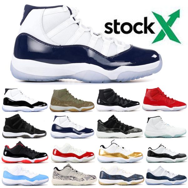 

11 low white bred 11s men women jumpman basketball shoes concord 45 white metallic silver platinum tint space sport sneakers trainer