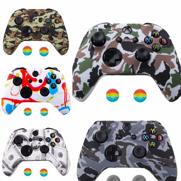 

i9qv1 green storm thunder patterned faceplate front housing shell case replacement part for xbox one 1708 & x s controller (model one