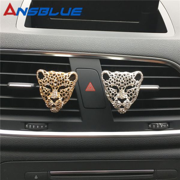 

high-grade metal leopard car perfume clip new beautiful lady car perfume styling air outlet accessories air freshener styling