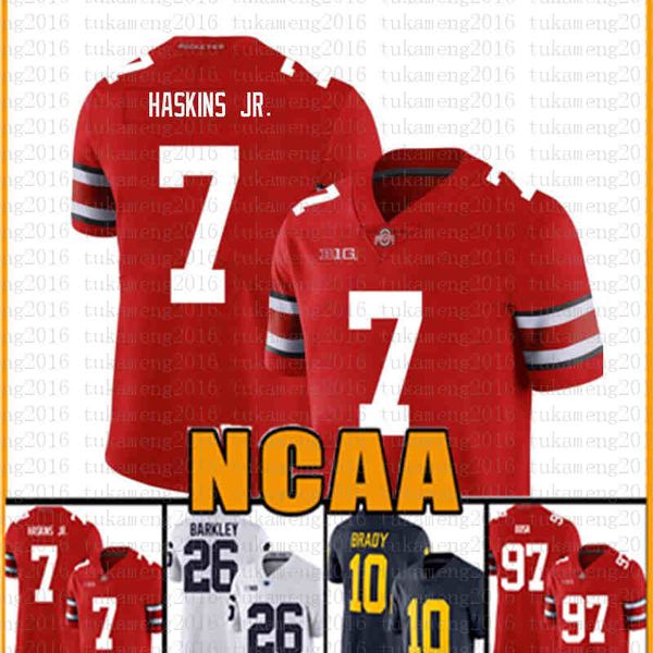 

ncaa ohio state buckeyes 97 nick bosa 7 dwayne haskins jr american football jersey 13 tua tagovailoa tom brady saquon barkley cesrtry, Black;red