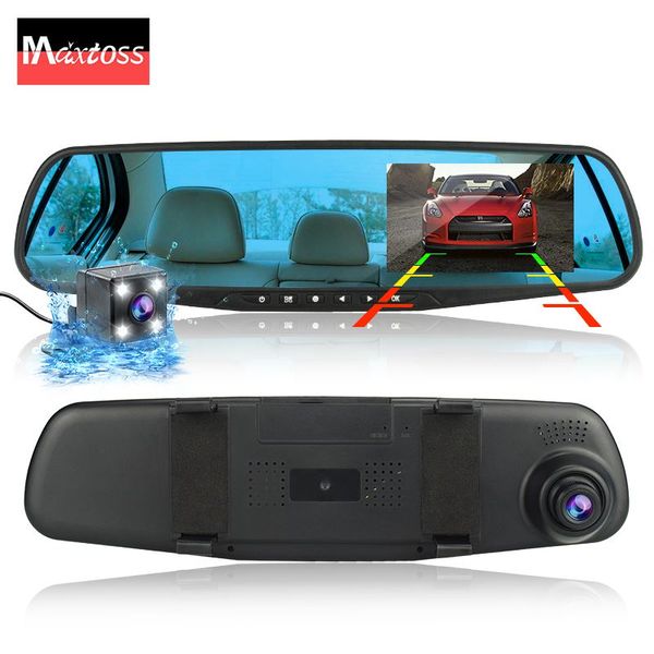 Dvr Dash Camera Cam Car Mirror Dual Lens Rear View Rearview Dashcam Auto Recorder Full Hd Front And Small For
