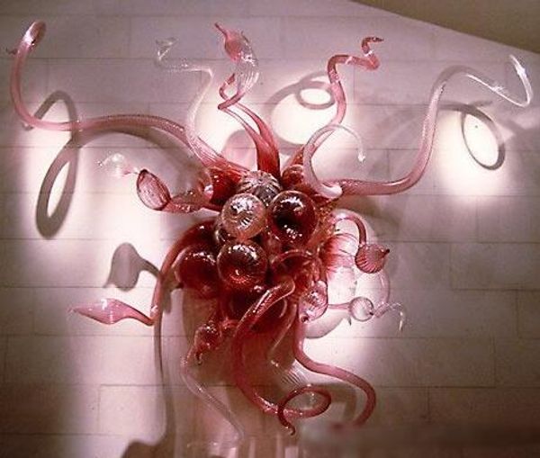 

modern pink lamps wedding home decoration living room hand blown glass wall light