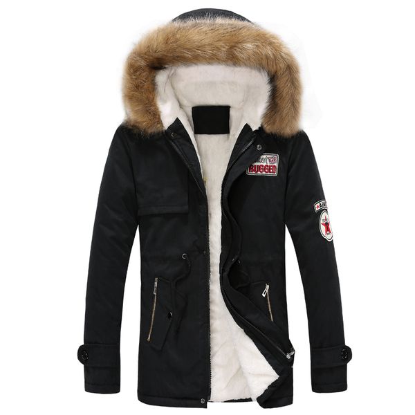 

2020 drop shipping new arrivals fashion men winter jacket hooded fur collar overcoat 2xl 3xl 4xl jpcl06, Tan;black