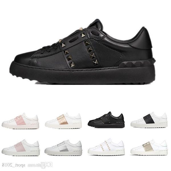 

new designer shoes fashion luxury sneakers for men women white black red genuine leather casual shoe jogging walking