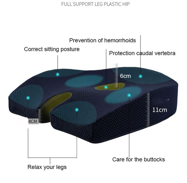 

chair cushion coccyx pillow memory foam hollow design non-slip beautiful buttocks artifact protection caudal vertebra