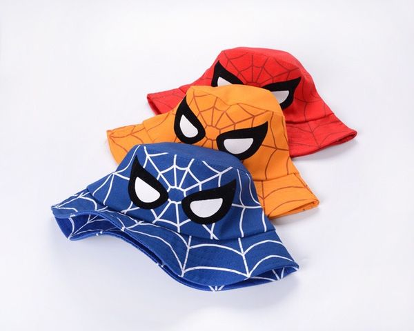 

child fisherman sun hat halloween cap baby tide spider hat sun stingy brim hat jj19848, Blue;gray