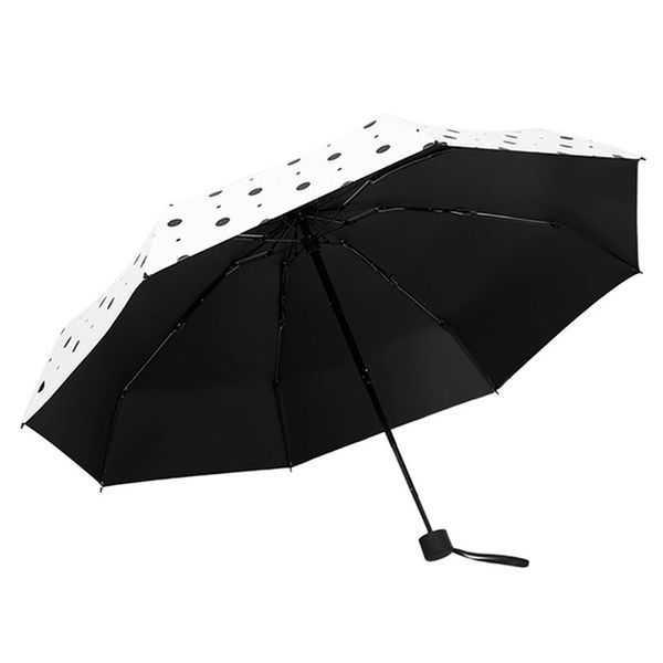 

mini wind resistant umbrellas convenient sun umbrellas five fold black coating beautiful waterproof rain gear