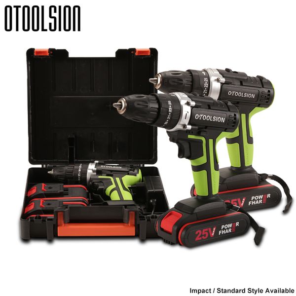 

new powerful 25+1 torque electric drill multifunctional cordless hand drill screwdrivers portable power tools with tool box