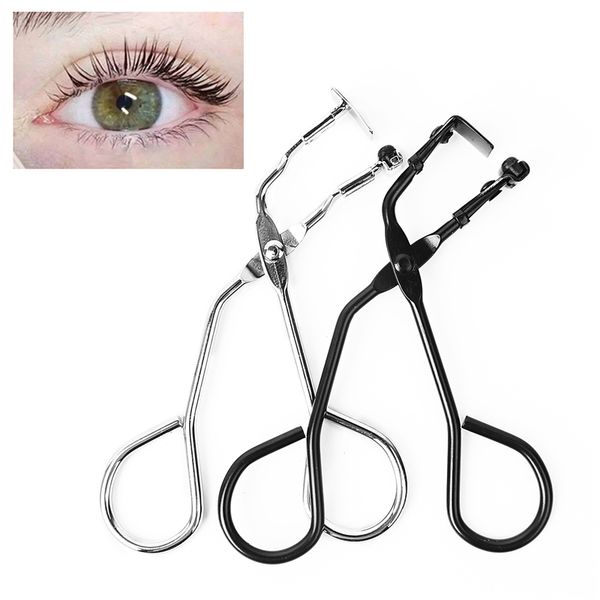 

part eyelashes curler black silver false eyelash curling lifting clip tweezers natural eye lashes curler applicator makeup tools