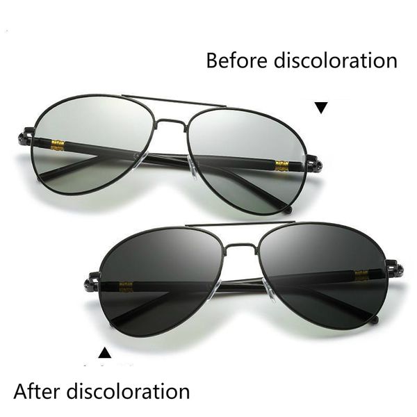

men's polarized sunglasses men's retro metal uv400 color sunglasses driver driving mirror night vision goggles support wholesale, White;black