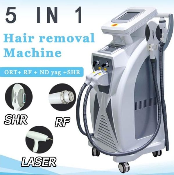 

Super 2019 tationary multifunction ipl la er rf face lift tattoo hair removal machine elight opt hr rf nd yag la er ipl