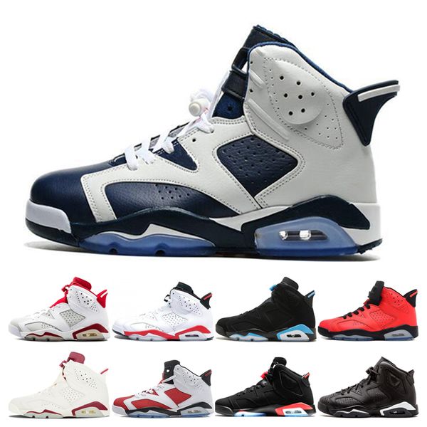 

men 6 basketball shoes olympic mens 6s oreo black cat alternate oreo infrared unc carmine sport blue luxury designer sneakers sport shoes