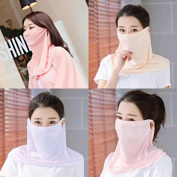 

ejsmo creative face scarf mask стильная летняя защита от солнца шейная гетра дышащий шейный платок для верховой езды на открытом воздухе сна, Black