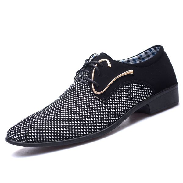 

2020 new leather shoes large size pointed men's shoes business dress casual zapatos de hombre sneakers men mens loafers, Black