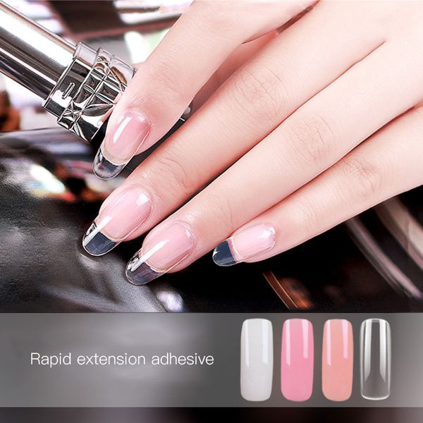 

nail solid state extended nail glue crystal extension glue uv ptherapy tool good use, Red;pink